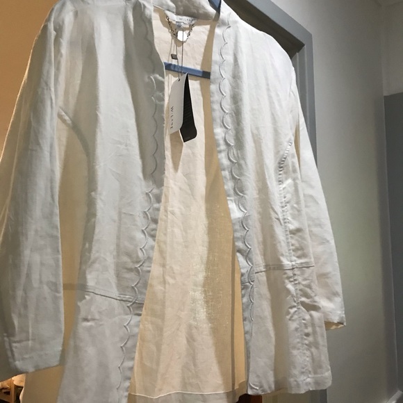 Size 20 NWT White Linen over-jacket/coat - Picture 14 of 15